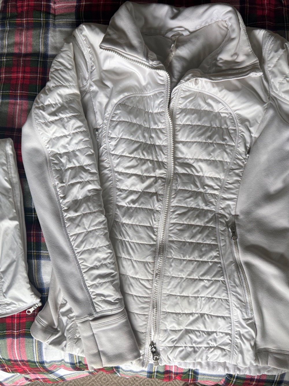 lululemon athletica White Quilted Hybrid Puffer Jacket